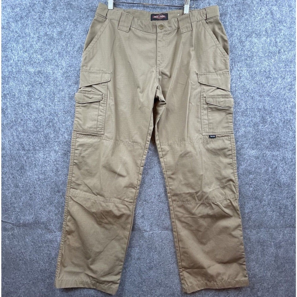 Tru-Spec Pants Womens 14 / 32 Khaki‎ Ripstop Straight Cargo Tactical Hiking